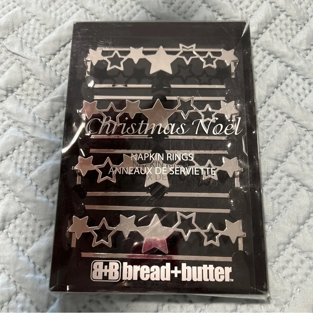 Bread + Butter Christmas Noel Napkin Rings 5”